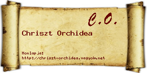 Chriszt Orchidea névjegykártya